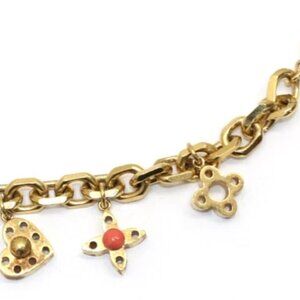 Louis Vuitton Hide and Seek Gold Tone Bracelet 2AC2331